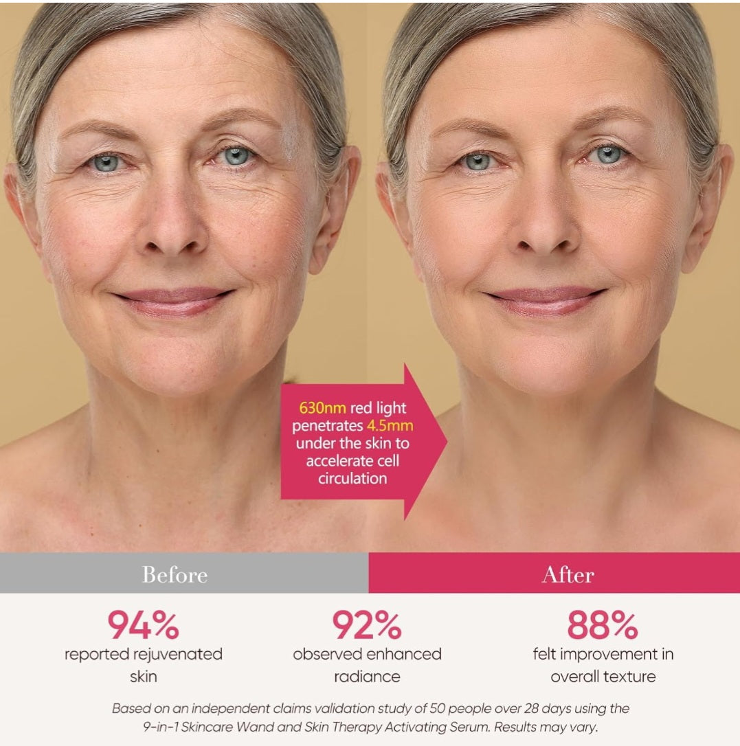 SMOOTHGLOW 2.0 PRO Awakening-4D 9 en 1 - Thérapie à la lumière LED rouge pour lifting du visage