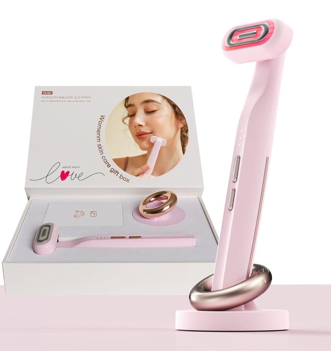 SMOOTHGLOW 2.0 PRO Awakening-4D 9 en 1 - Thérapie à la lumière LED rouge pour lifting du visage