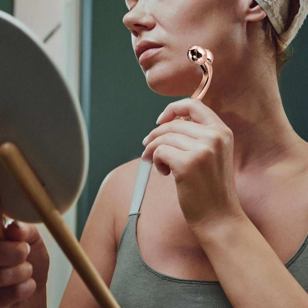 Rouleaux Massage liftant du visage, Raffermissement de la Peau, Relaxation Musculaire à 360 Degrés