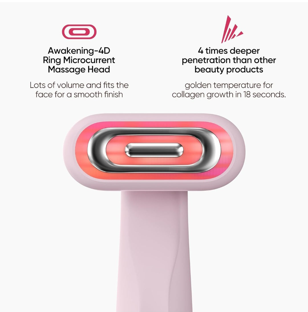 SMOOTHGLOW 2.0 PRO Awakening-4D 9 en 1 - Thérapie à la lumière LED rouge pour lifting du visage
