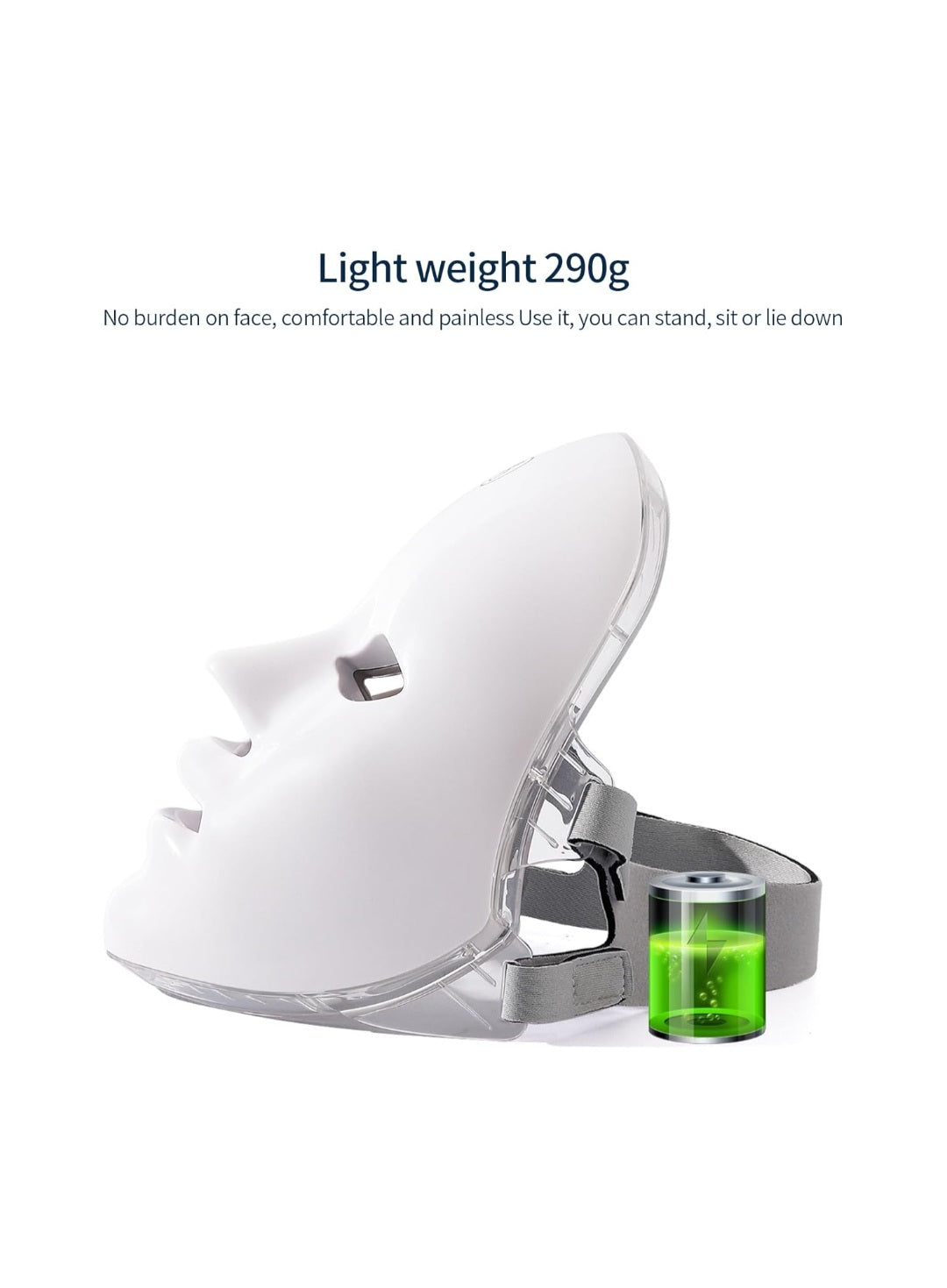 Masque facial LED USB thérapie rajeunissement de la peau Anti acné élimination des rides masque de soins de la peau